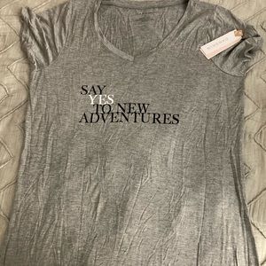 NBW NWT Danskin TShirt Loungewear/Pajamas: Say Yes To New Adventures